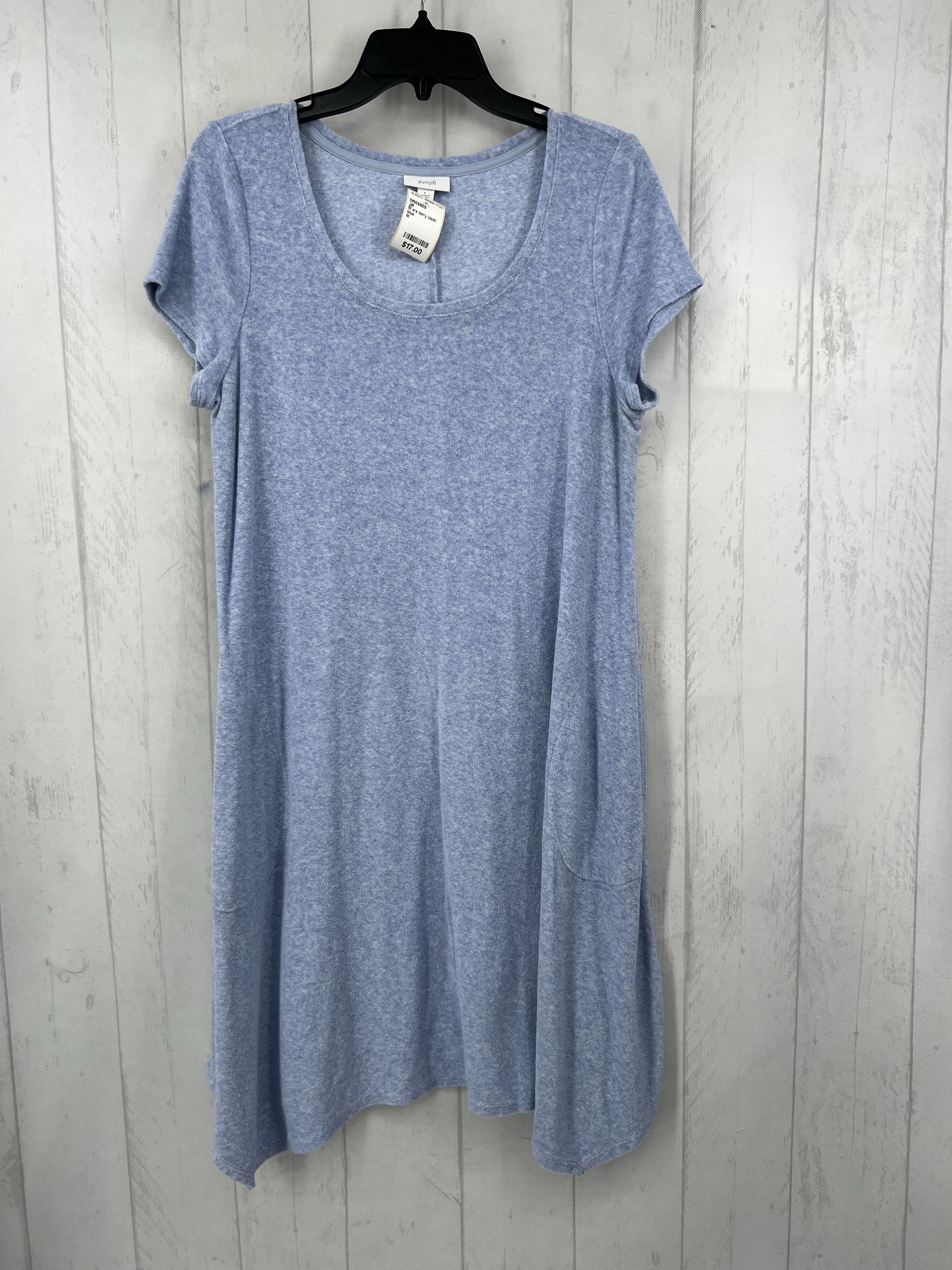 M s/s terry cloth scoop neck dress