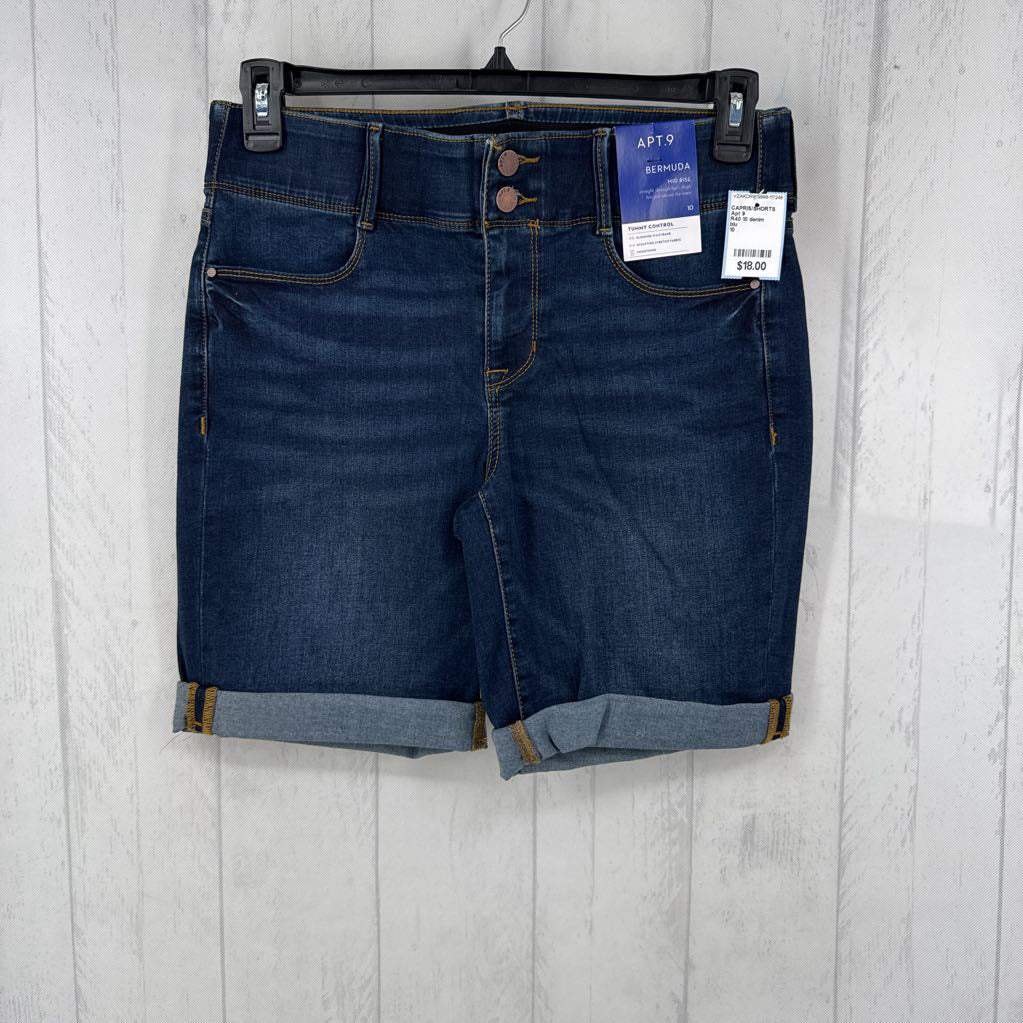 R40 10 denim bermuda shorts