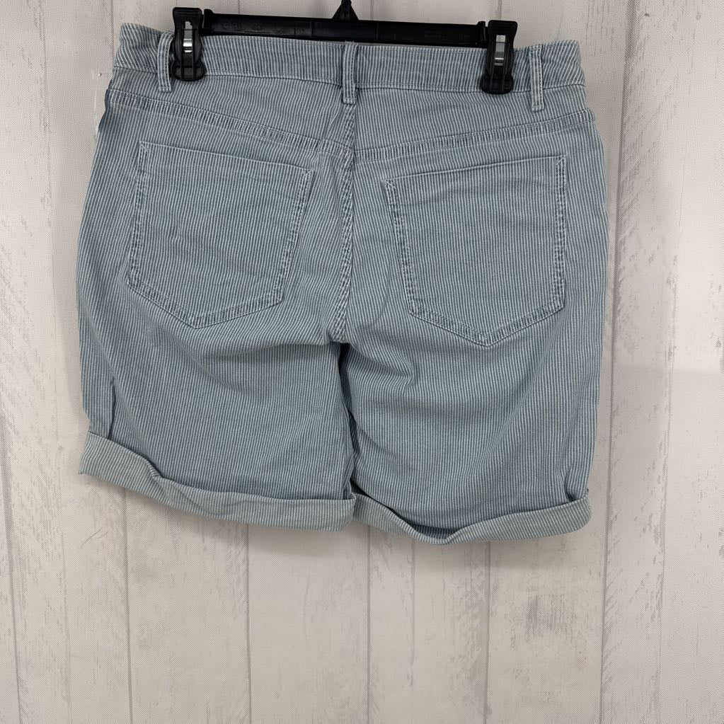 10S striped denim shorts