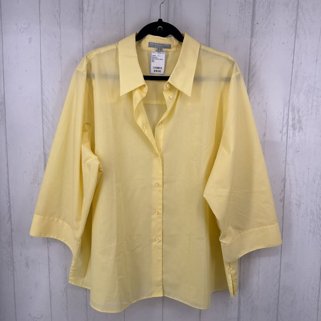 24w button down 3/4 slv top