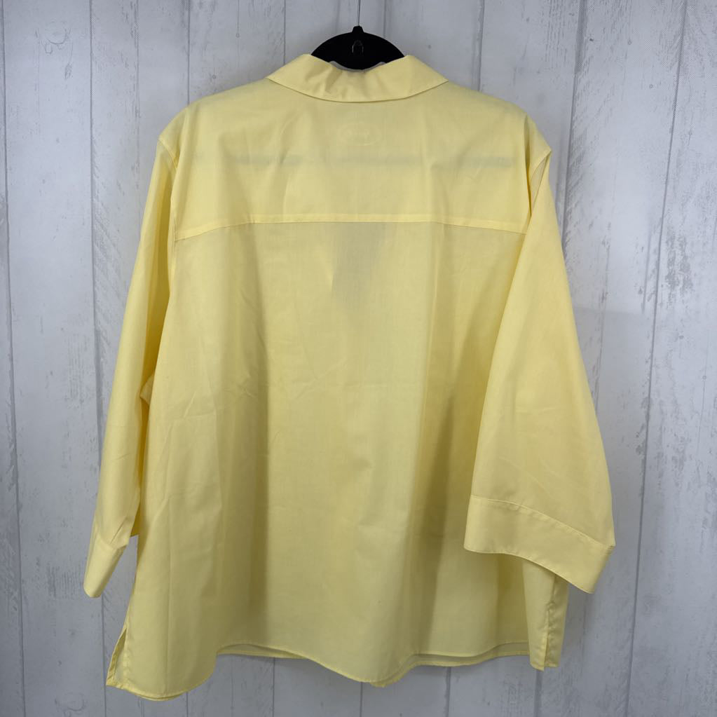 24w button down 3/4 slv top