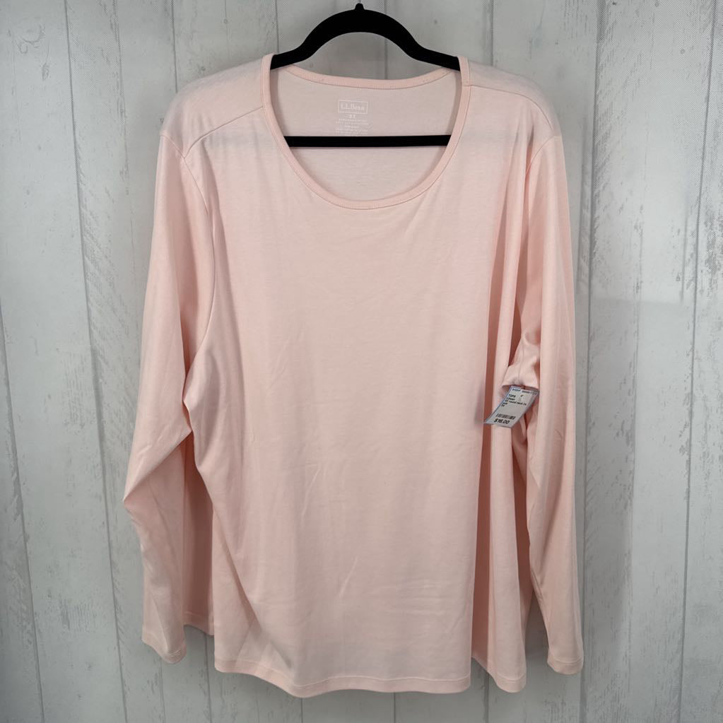 3X round neck l/s tee