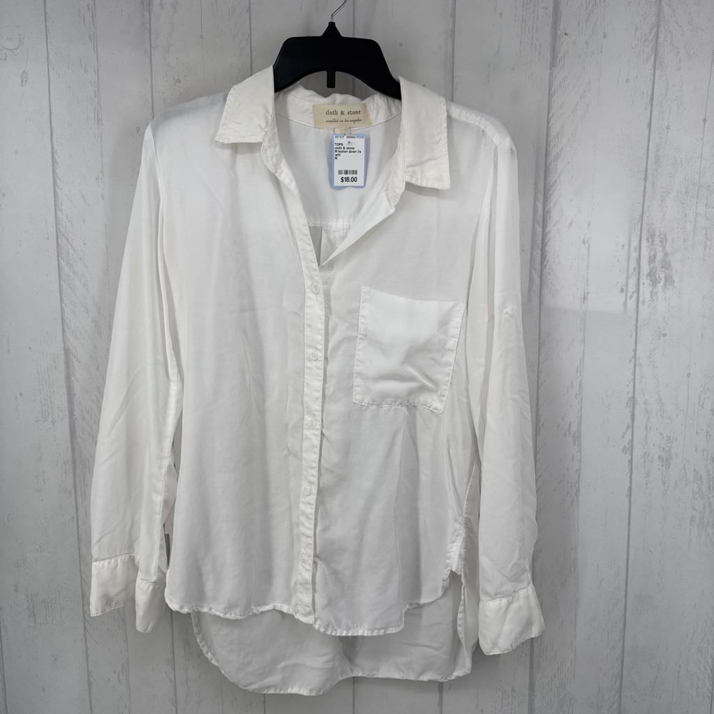 M button down l/s top