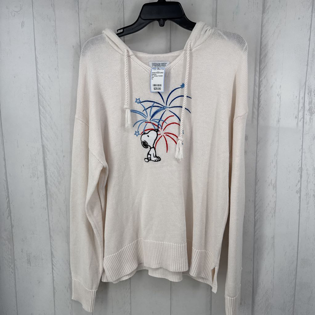 XL snoopy hooded patriotic sweater