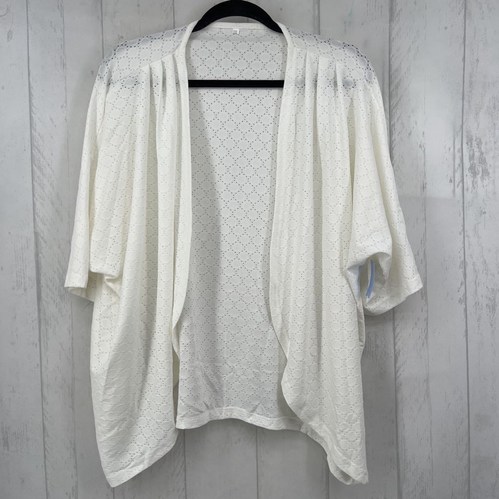 XXL eyelet drop shoulder cardi