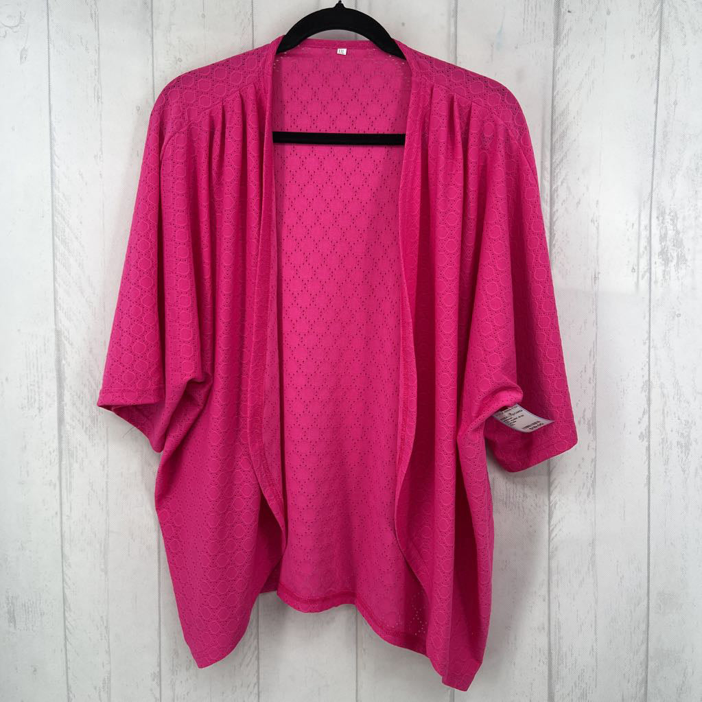 XXL eyelet drop shoulder cardi
