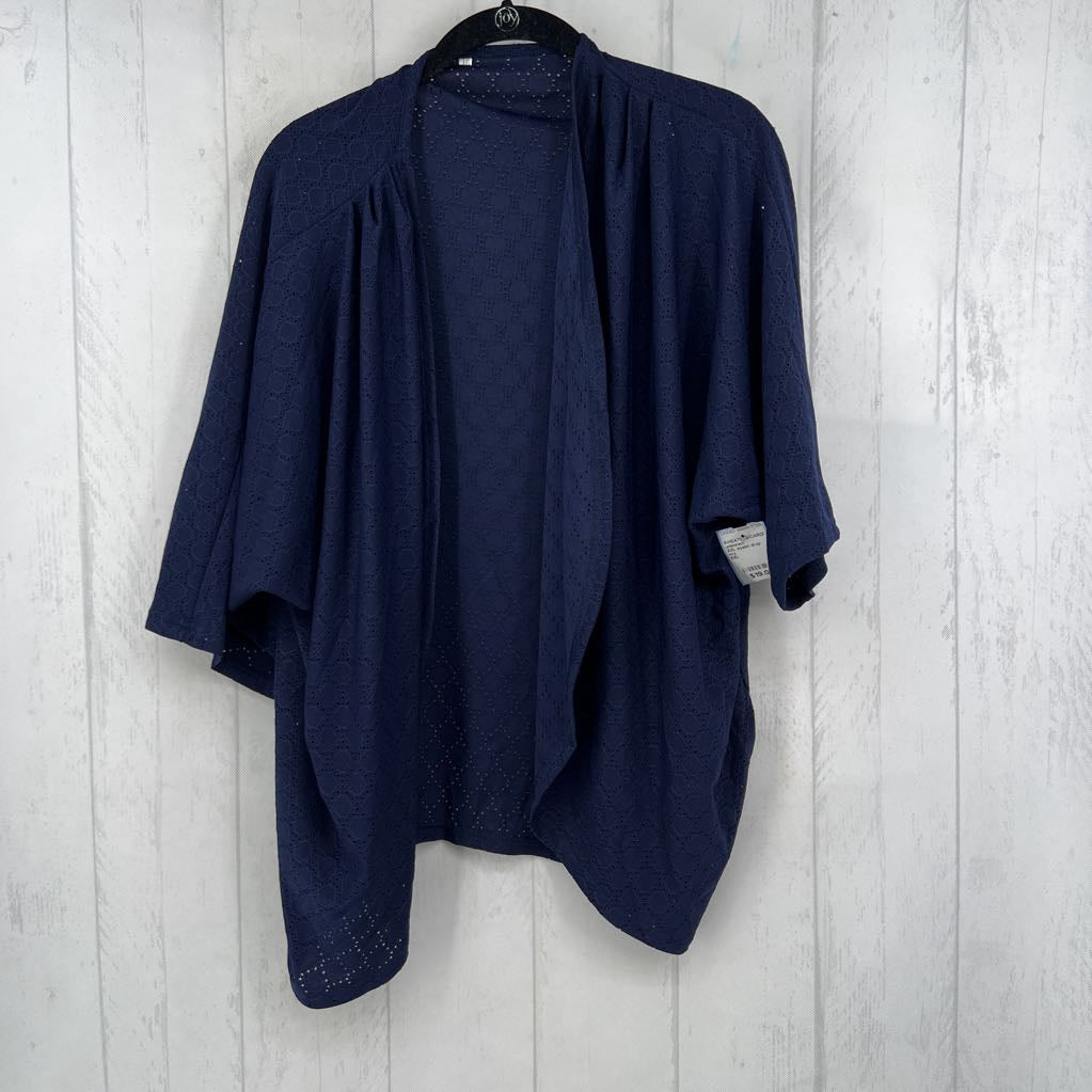XXL eyelet drop shoulder cardi