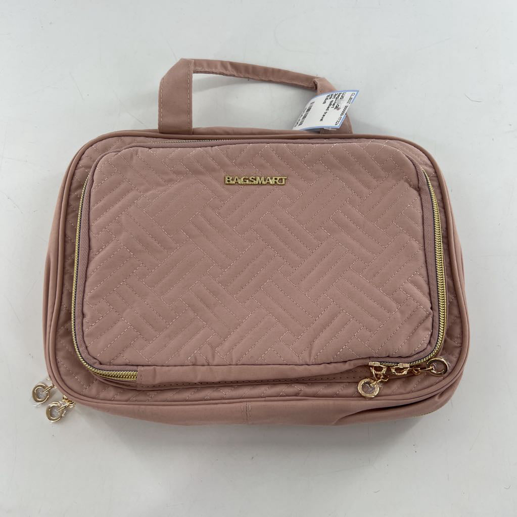 2pc quilted travel cosmetic organizer