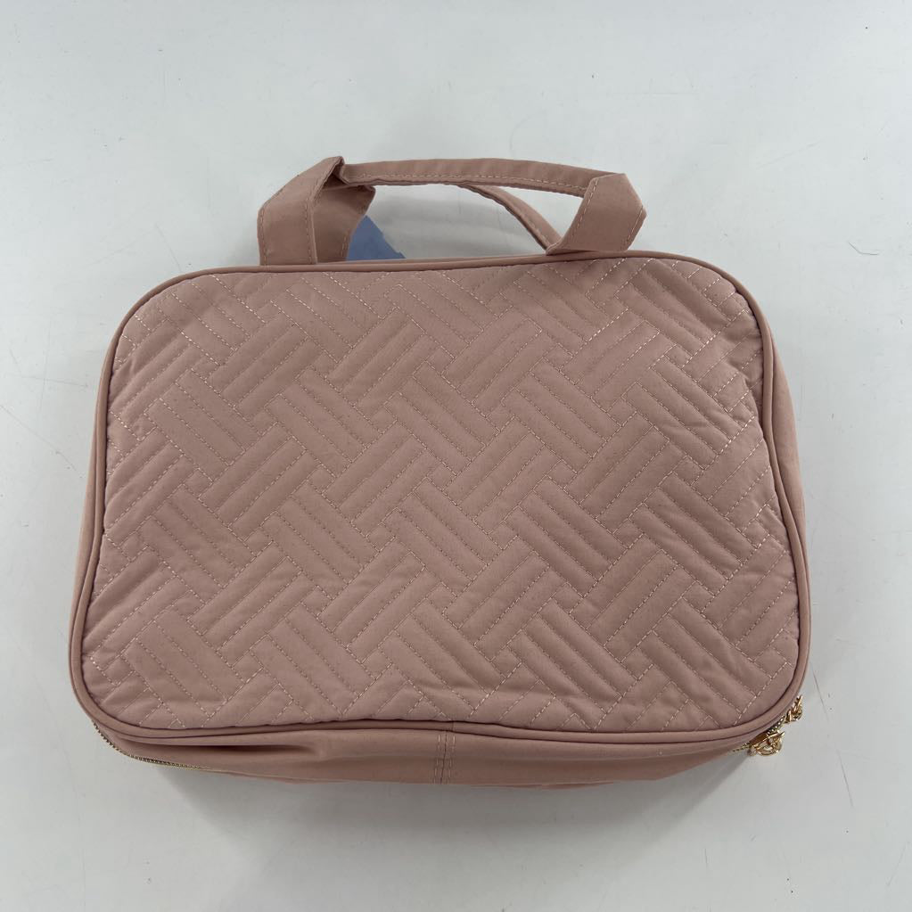 2pc quilted travel cosmetic organizer