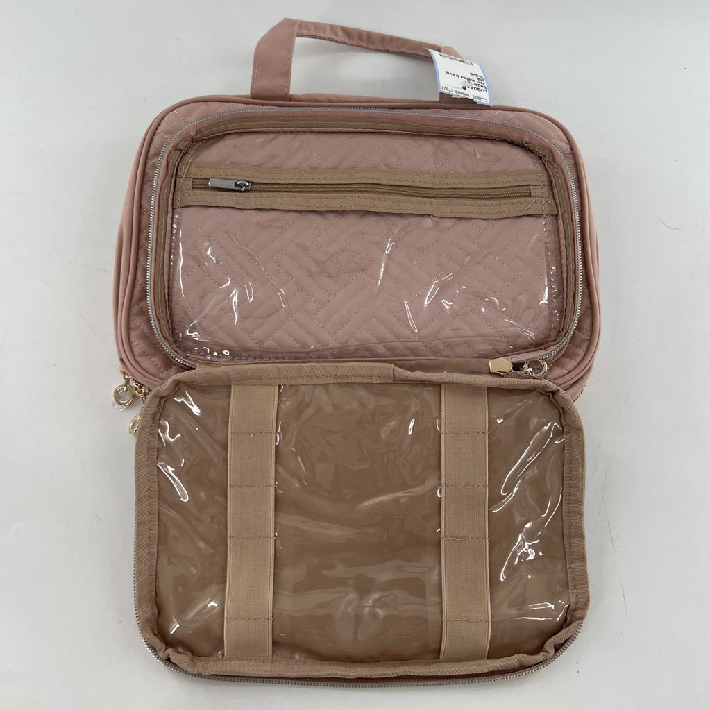2pc quilted travel cosmetic organizer