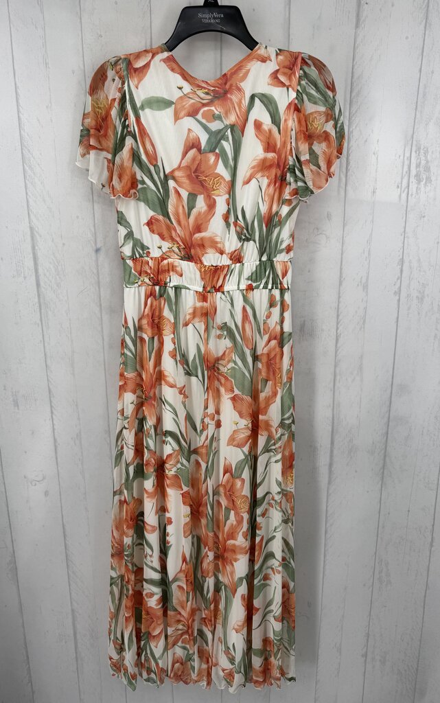 8 flo print v-neck s/s dress