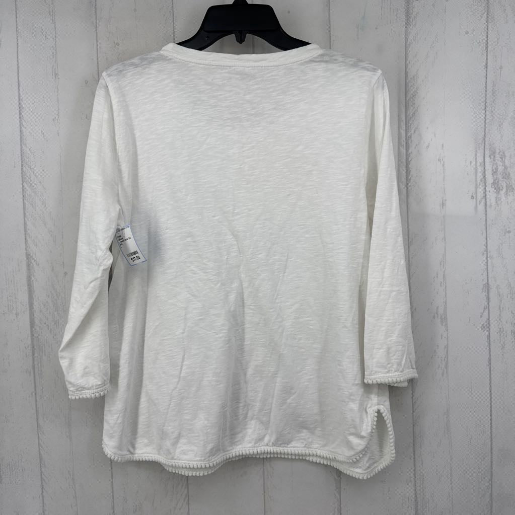 L round neck 3/4 slv tee