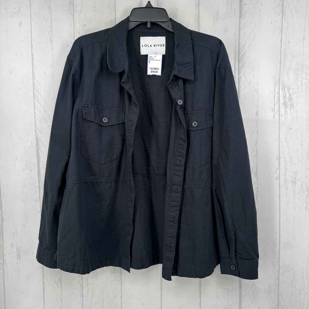 XL button down l/s top