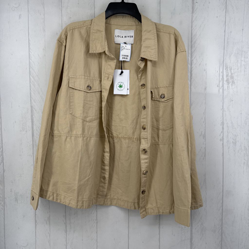 XL button down l/s top