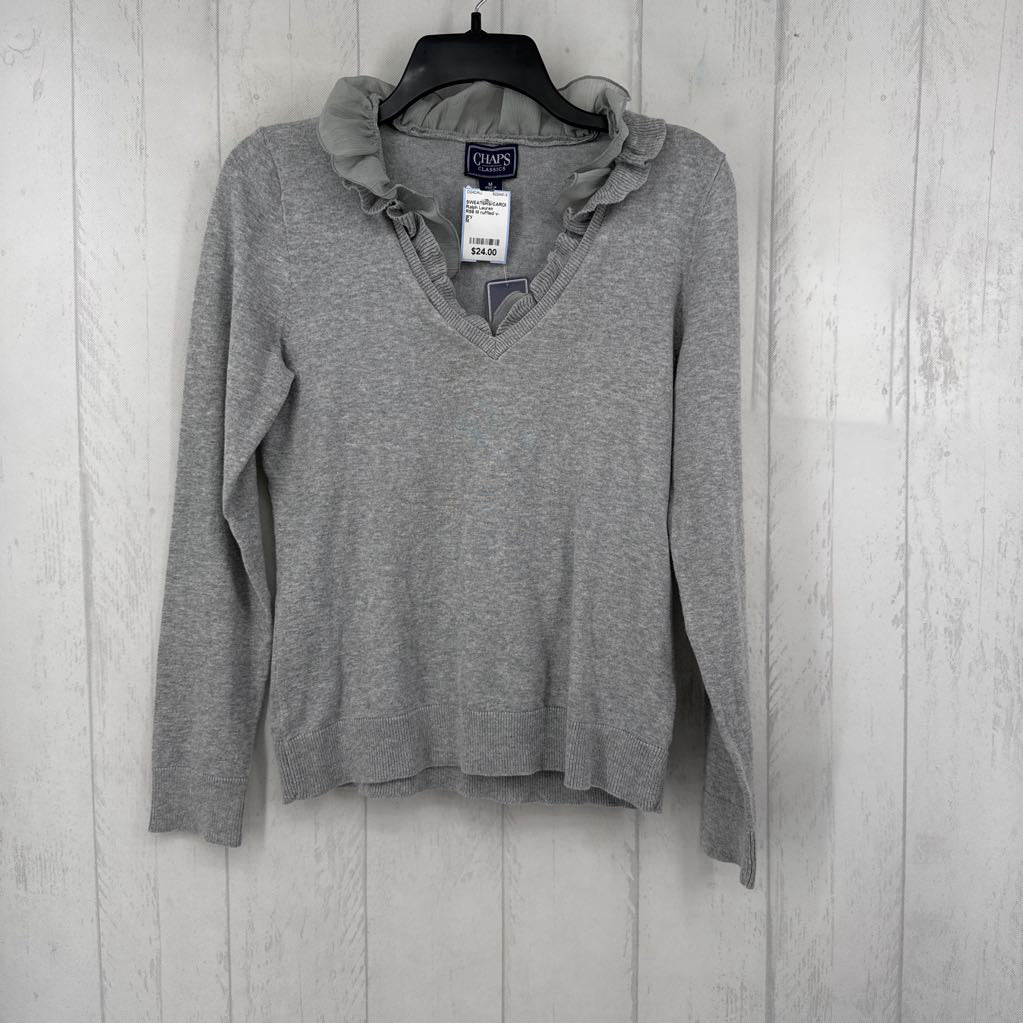 R59 M ruffled v-neck sweater