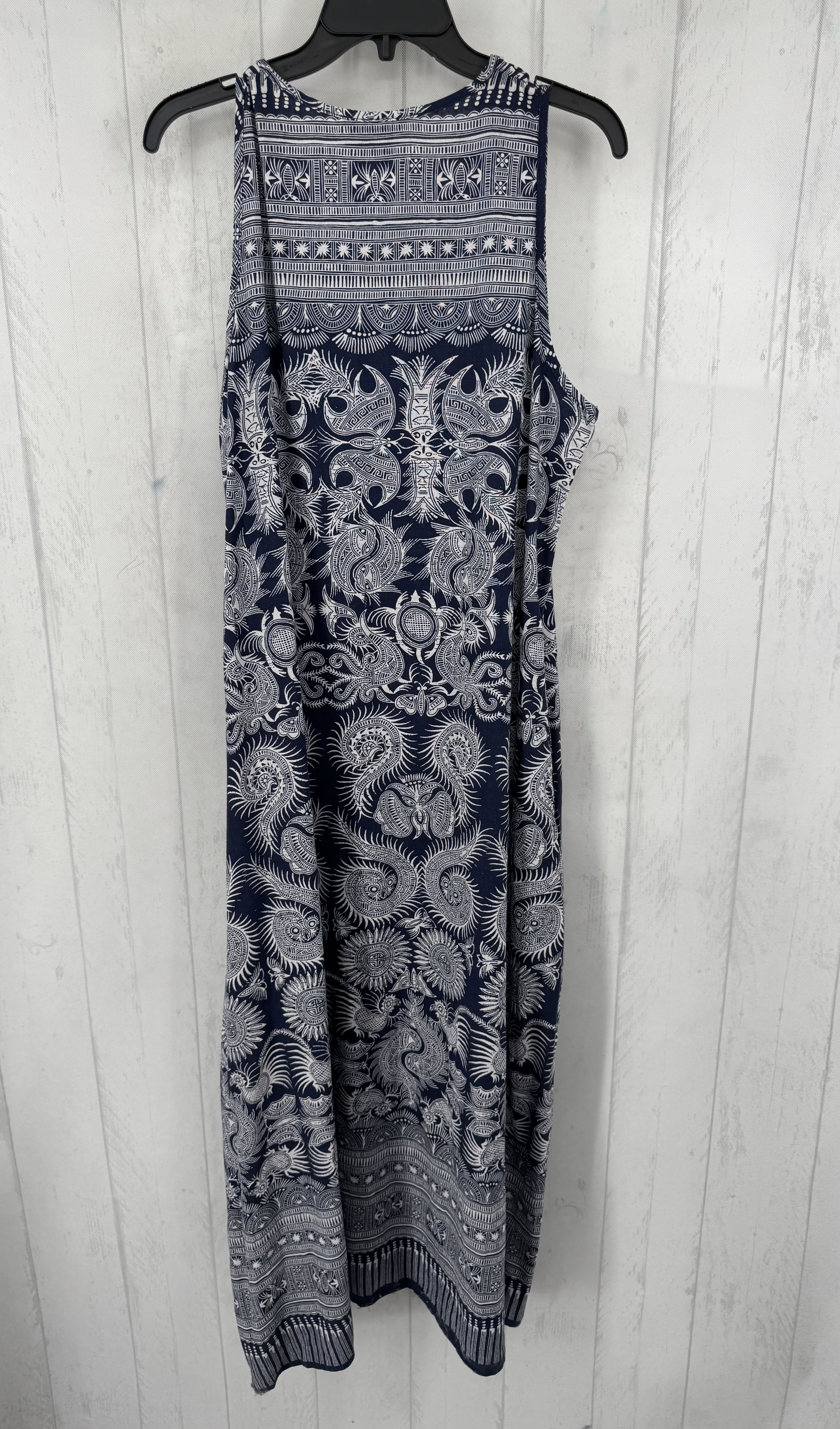 XL printed v-neck slvls dress