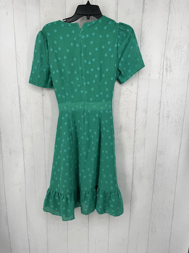 8 textured dots s/s wrapdress
