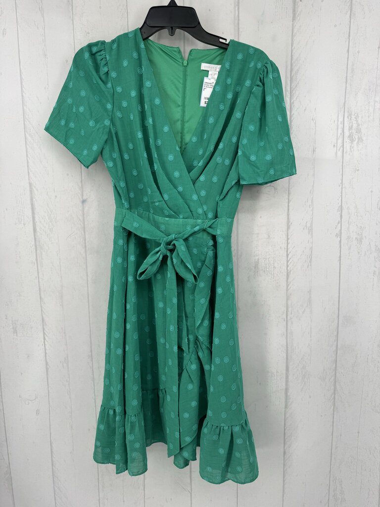 8 textured dots s/s wrapdress