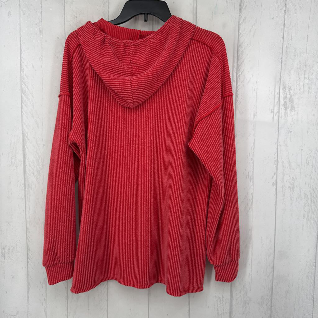 M textured hooded l/s pullover
