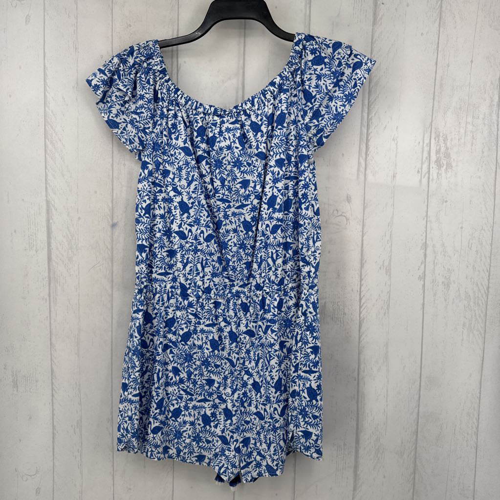 S printed s/s romper