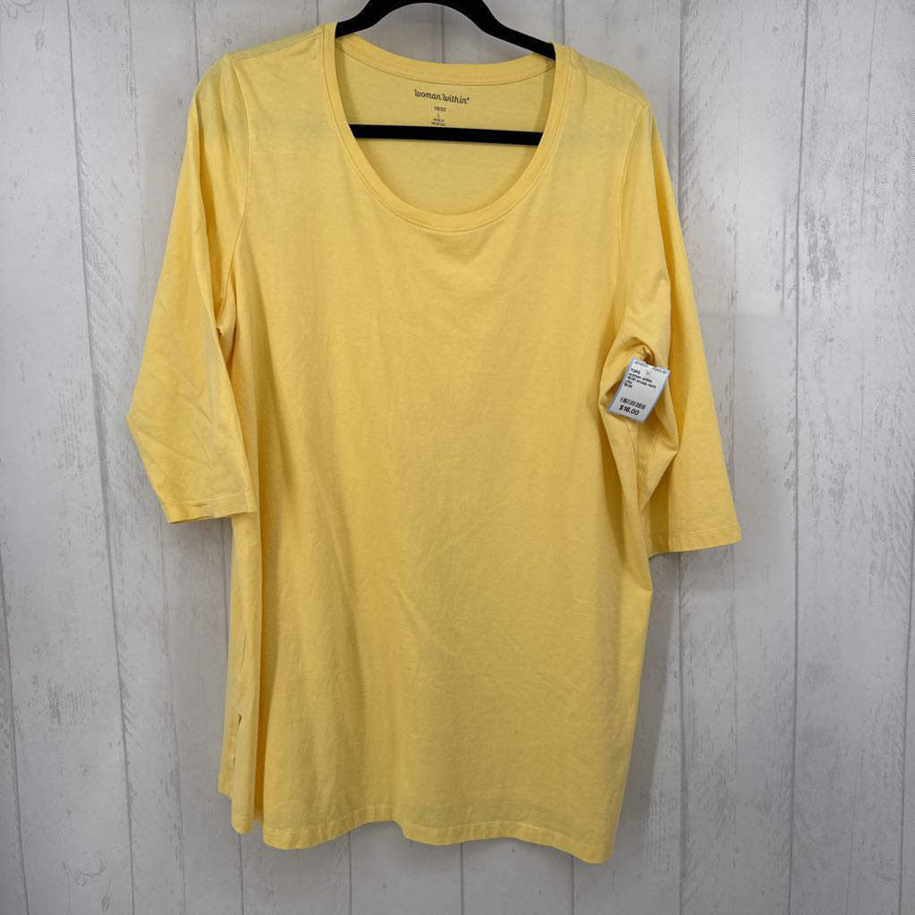 18/20 scoop neck 3/4 slv tee