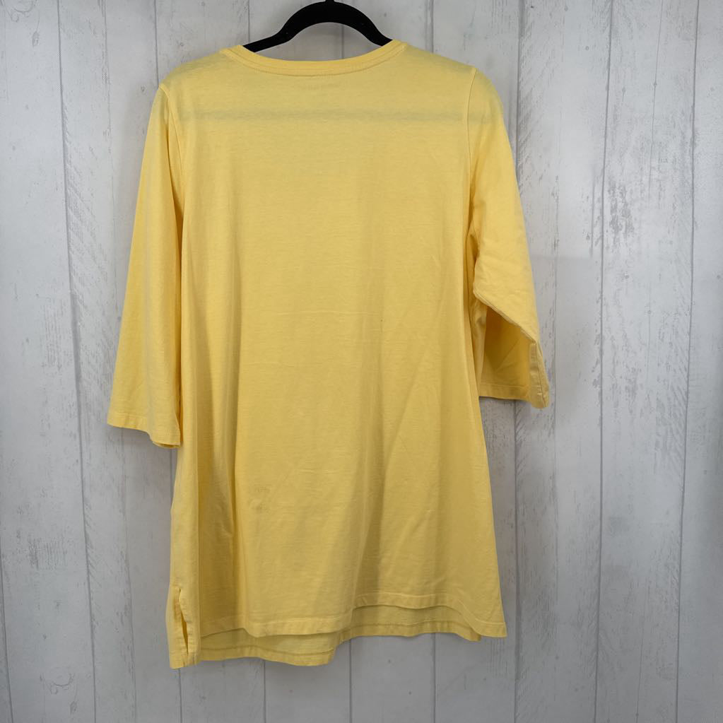18/20 scoop neck 3/4 slv tee
