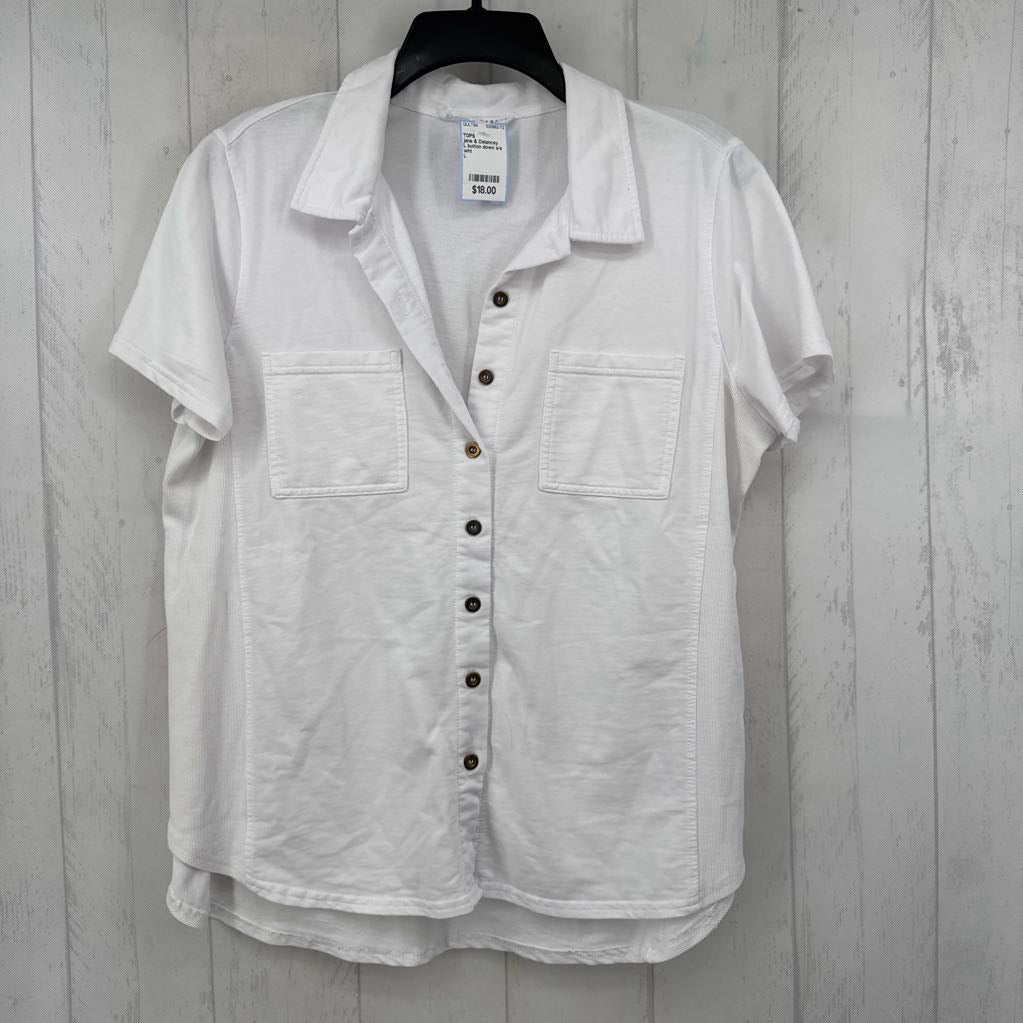 L button down s/s top