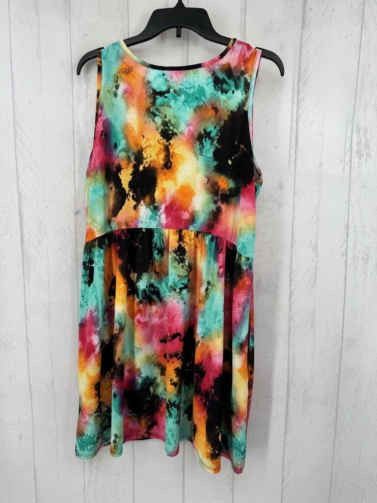 XL tie-dye slvls dress