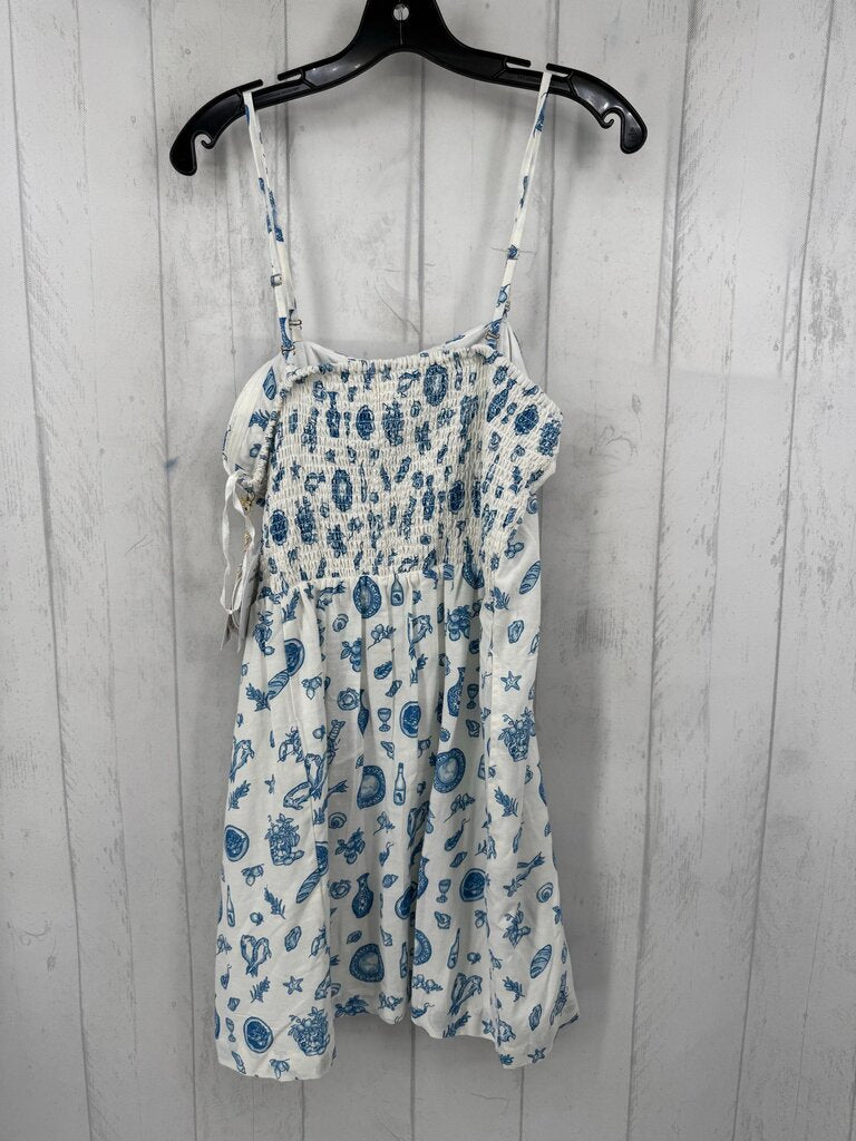 XL linen blend printed sundress