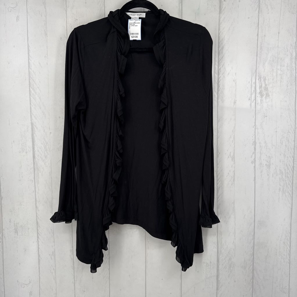 XL ruffled open front cardi