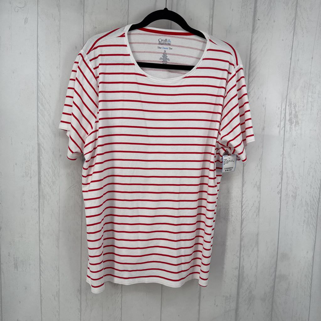 2X striped s/s tee