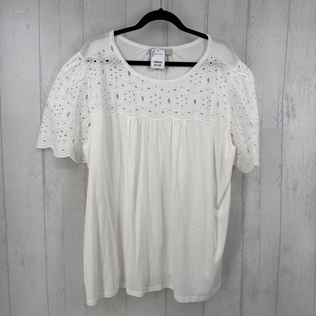 22 eyelet s/s tee