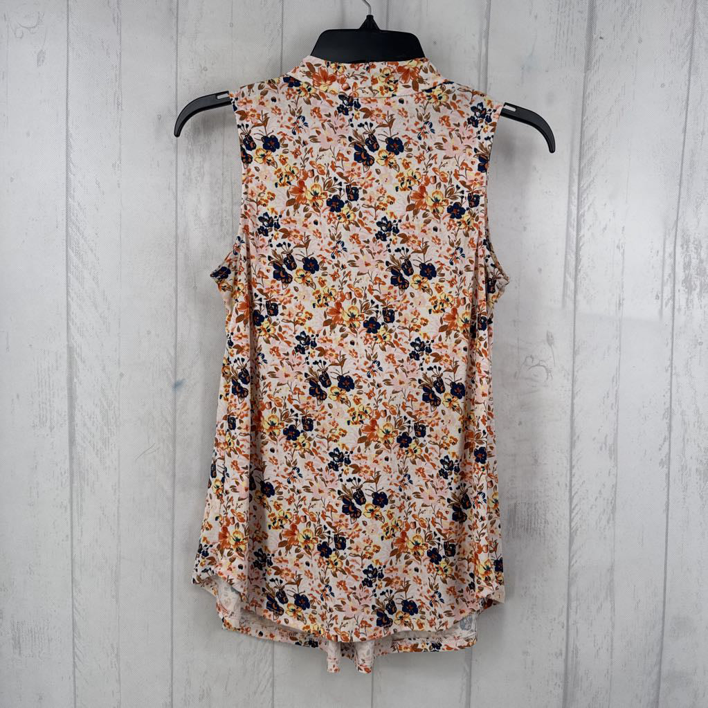 S flo print v-neck tank