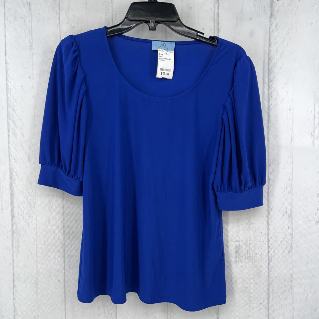 L scoop neck s/s top