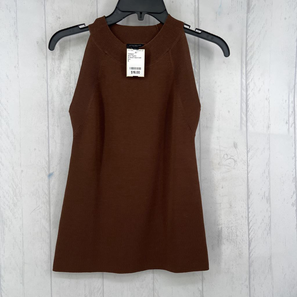 S mock neck knit tank