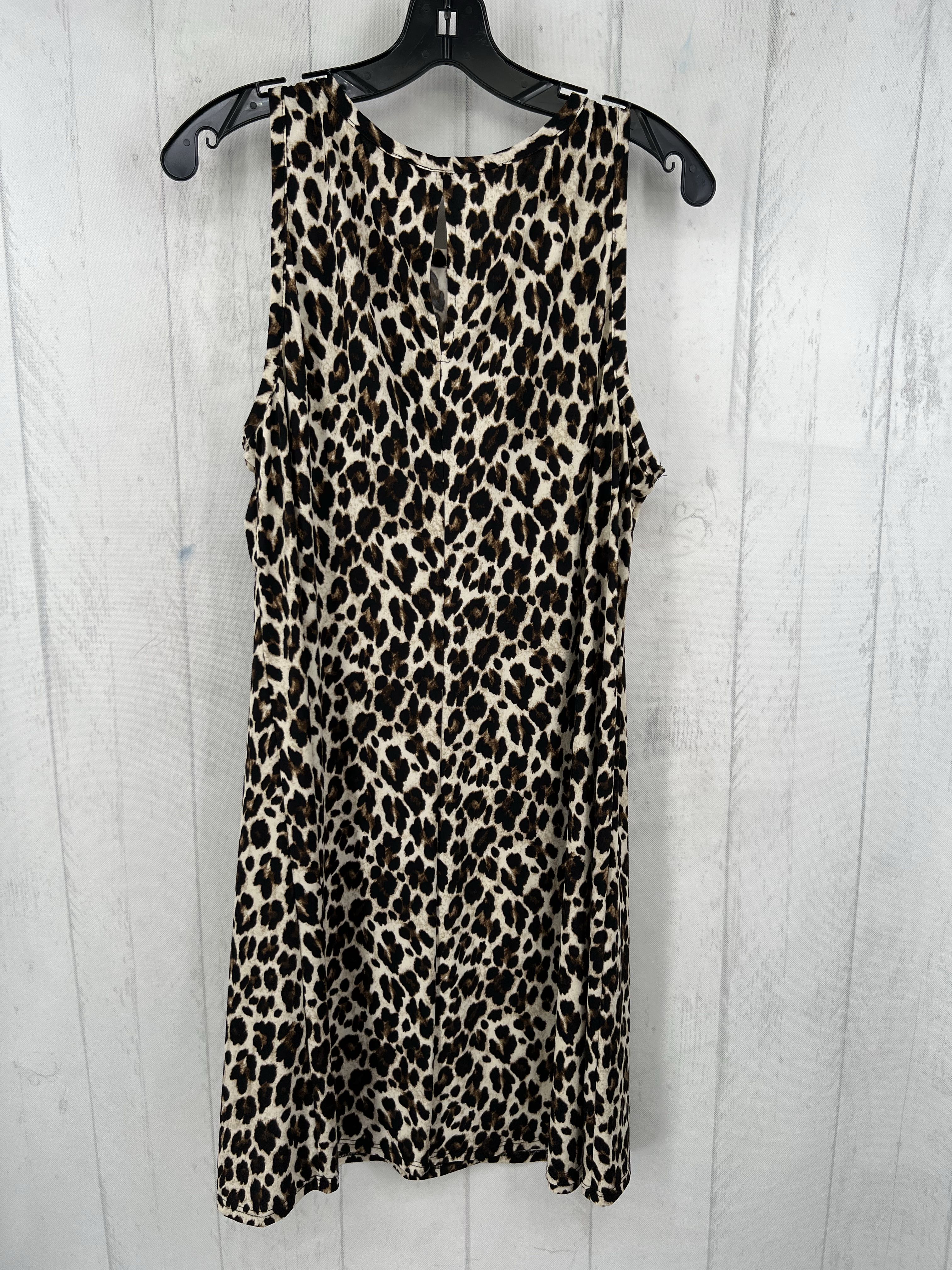 L animal print slvls dress
