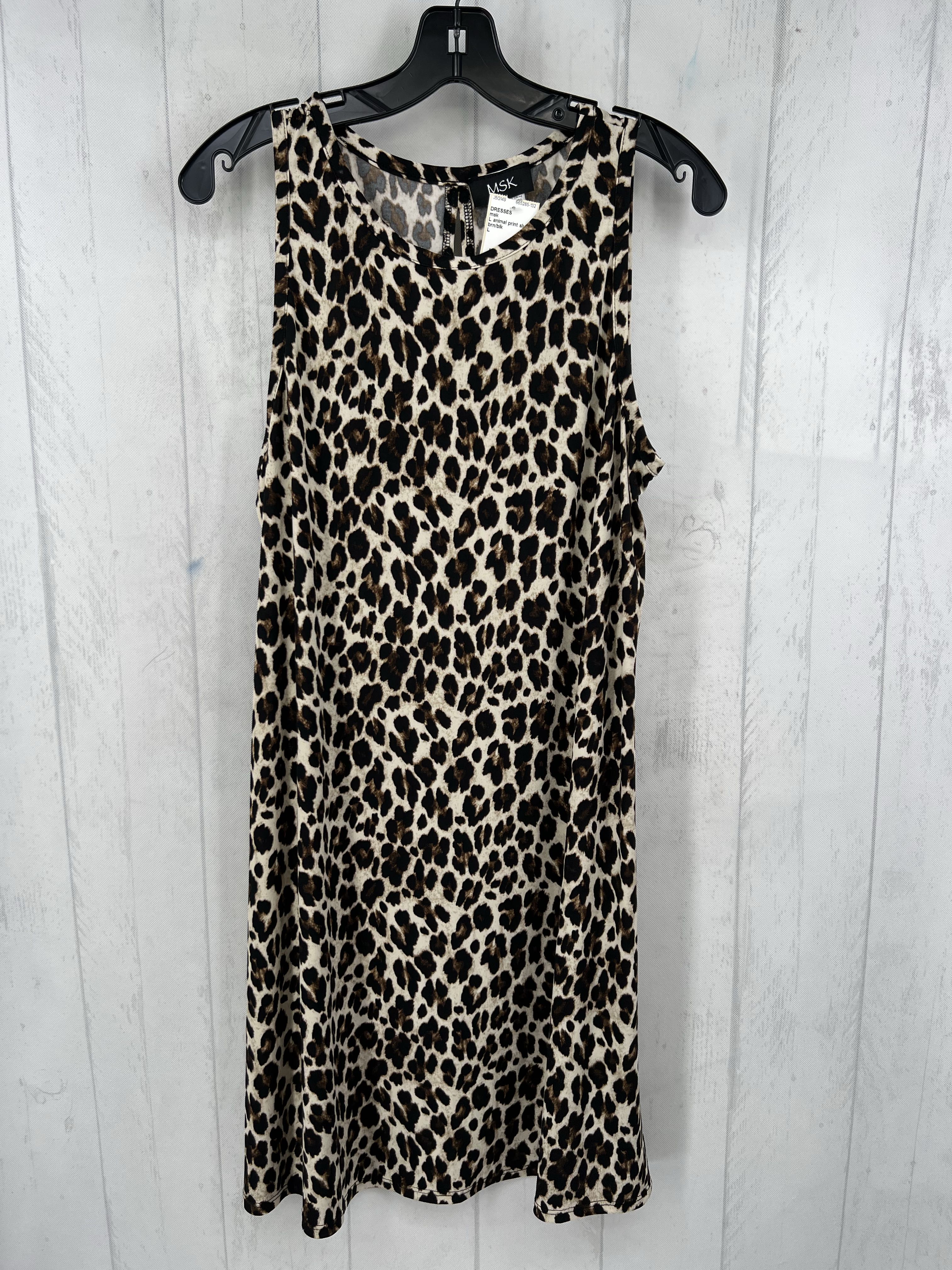 L animal print slvls dress