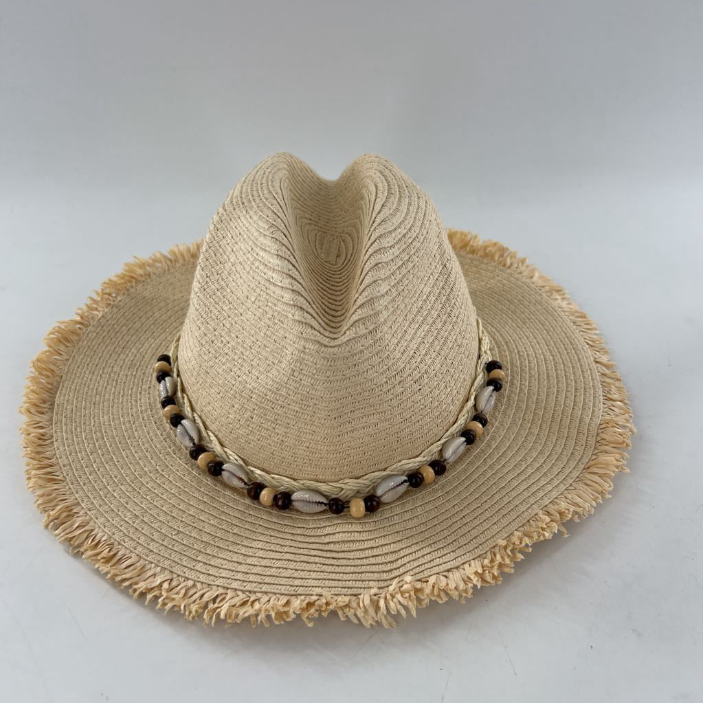 O/S embelished straw hat