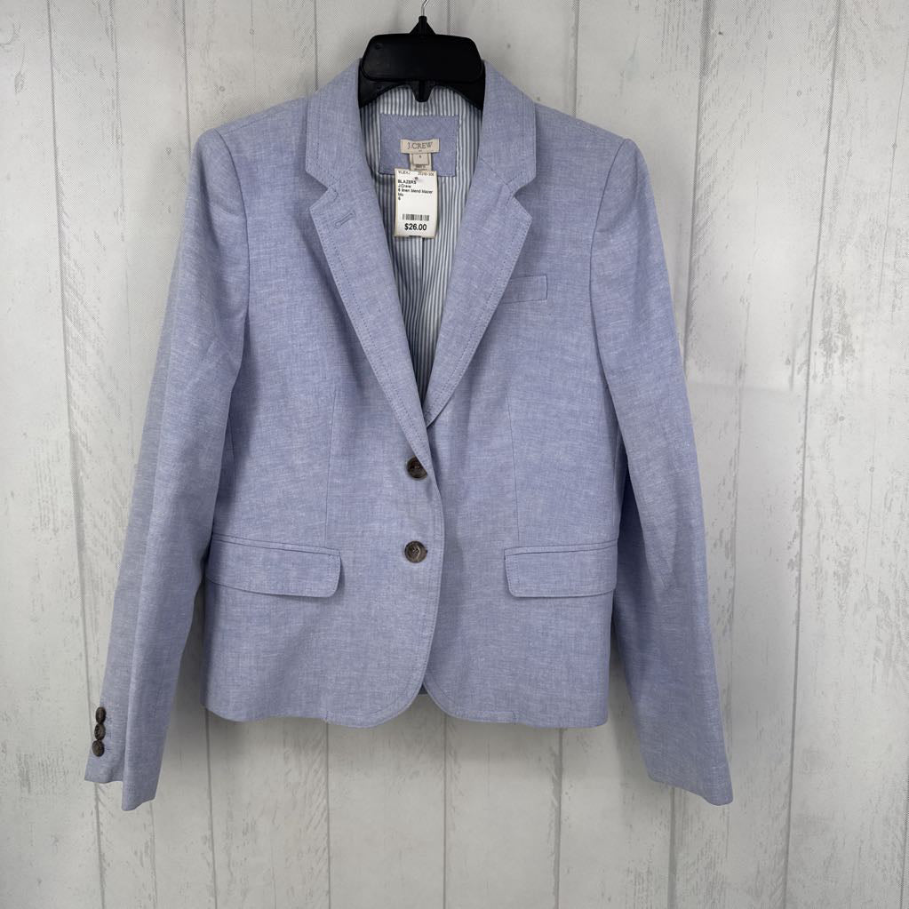 6 linen blend blazer