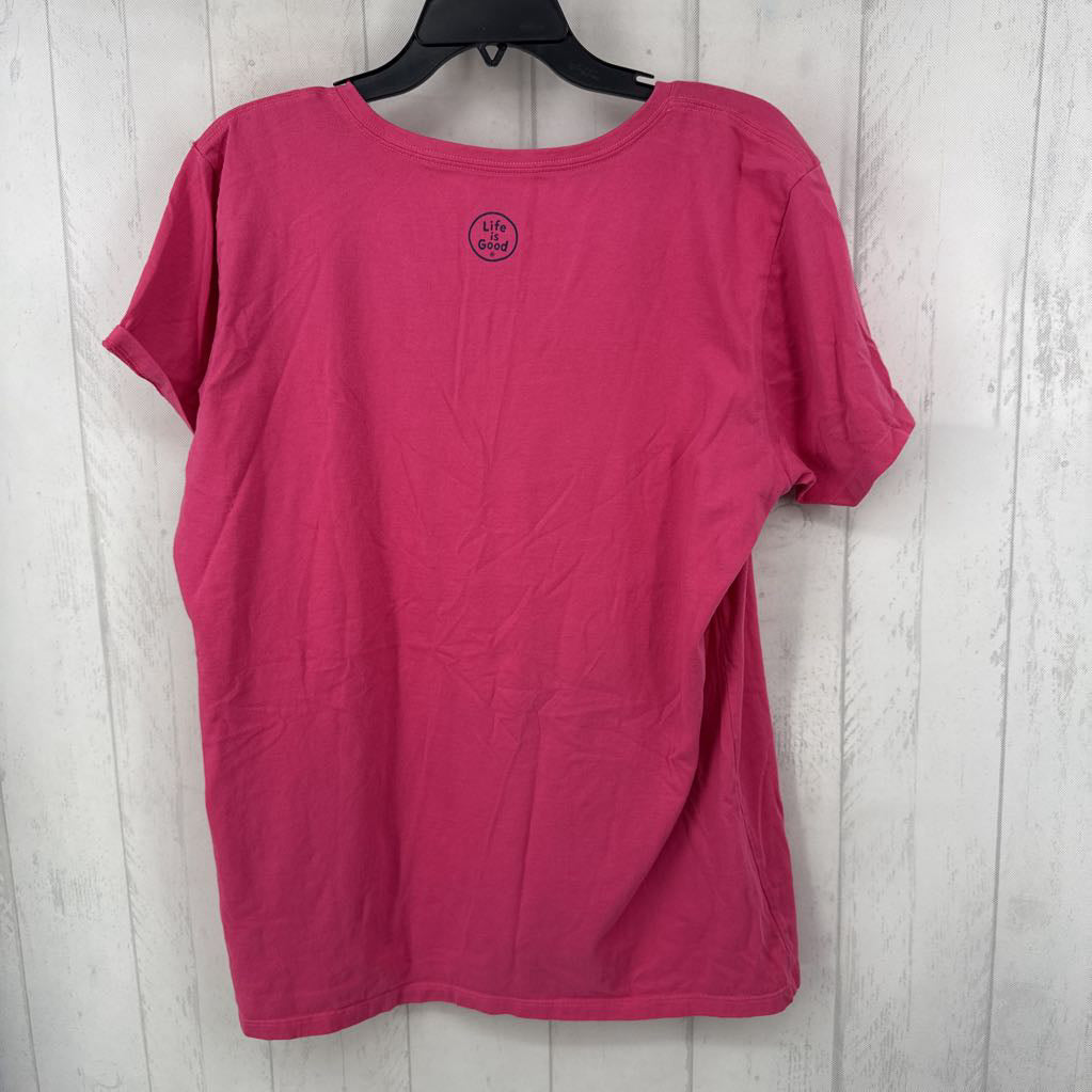 XL v-neck graphic s/s tee-saturday