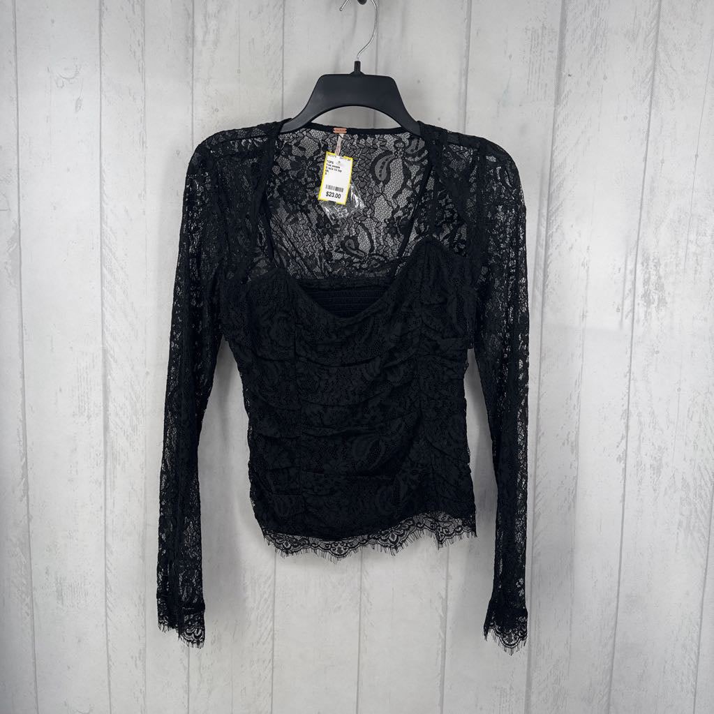 S lace l/s top