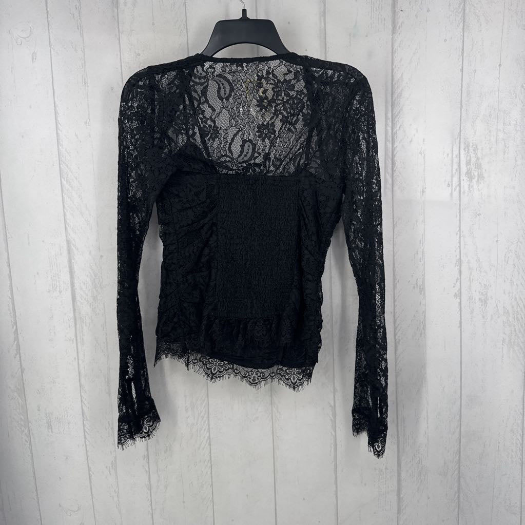 S lace l/s top