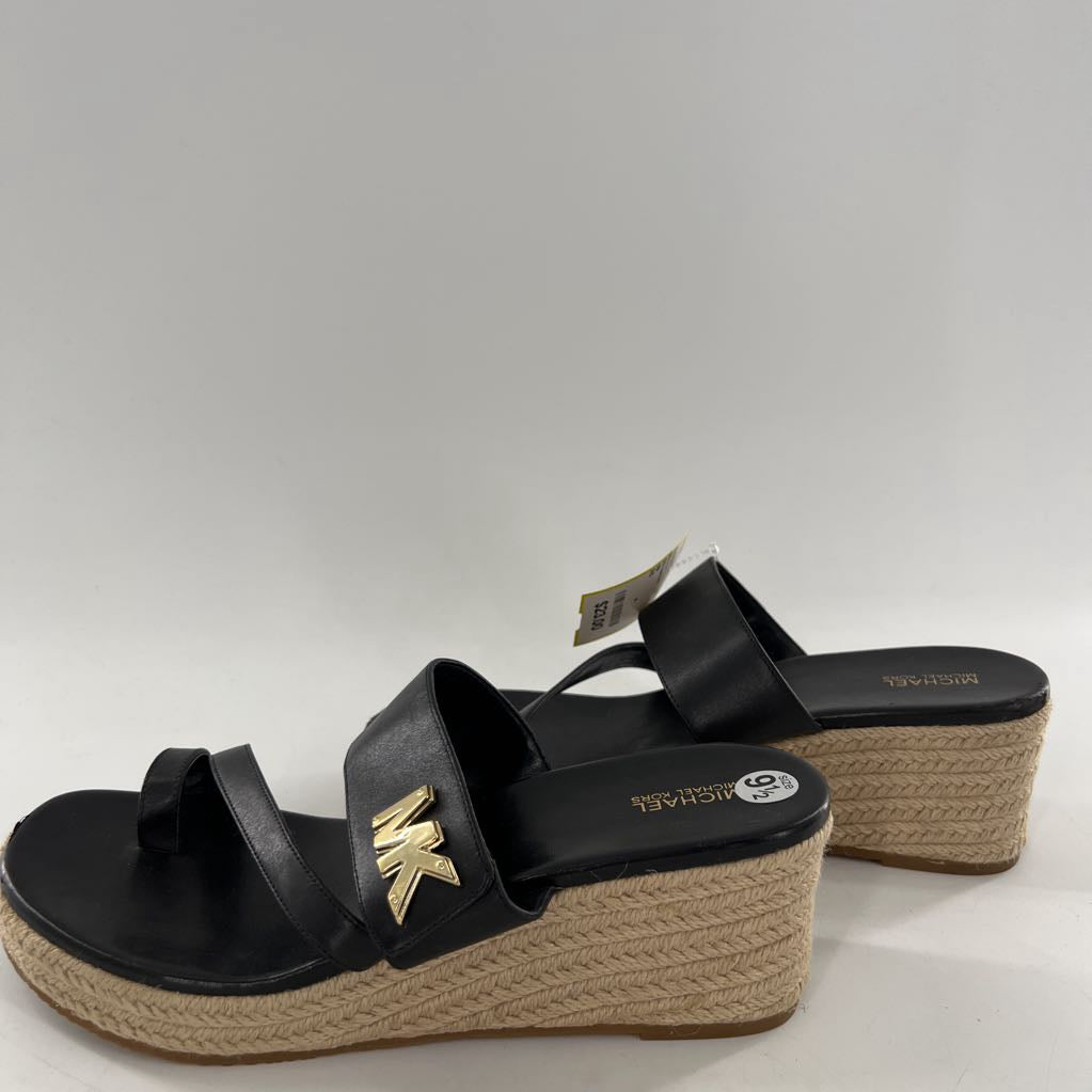 9.5 leather espadrille wedge sandal