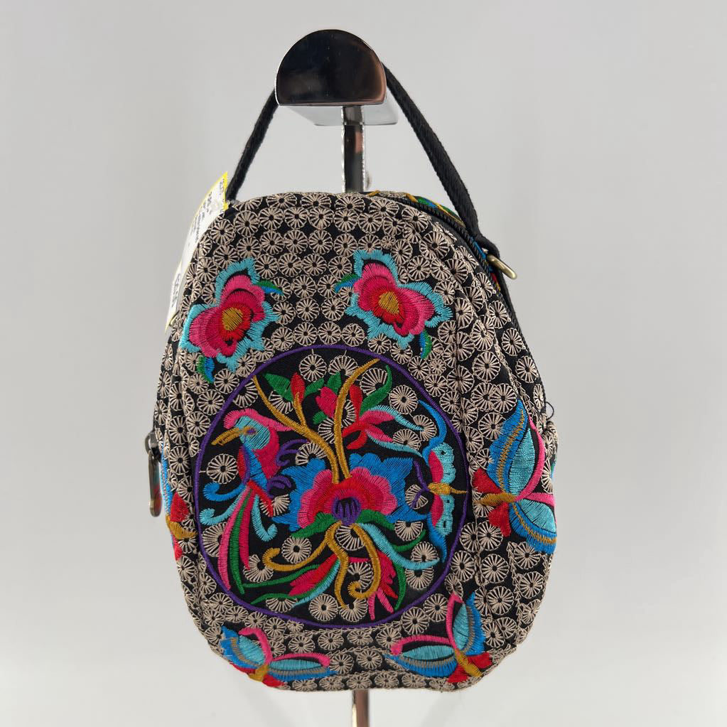 flo embroidered mini backpack