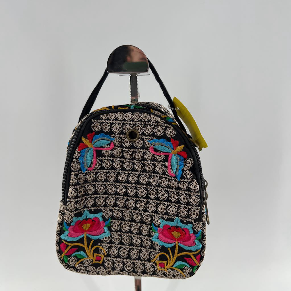 flo embroidered mini backpack