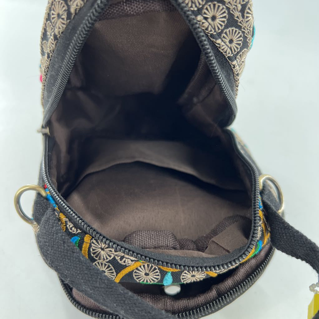 flo embroidered mini backpack