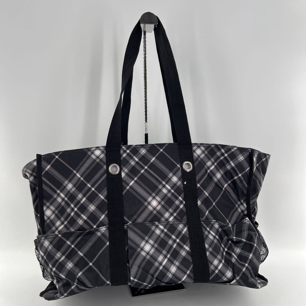 thirty-one nylon plaid utility tote