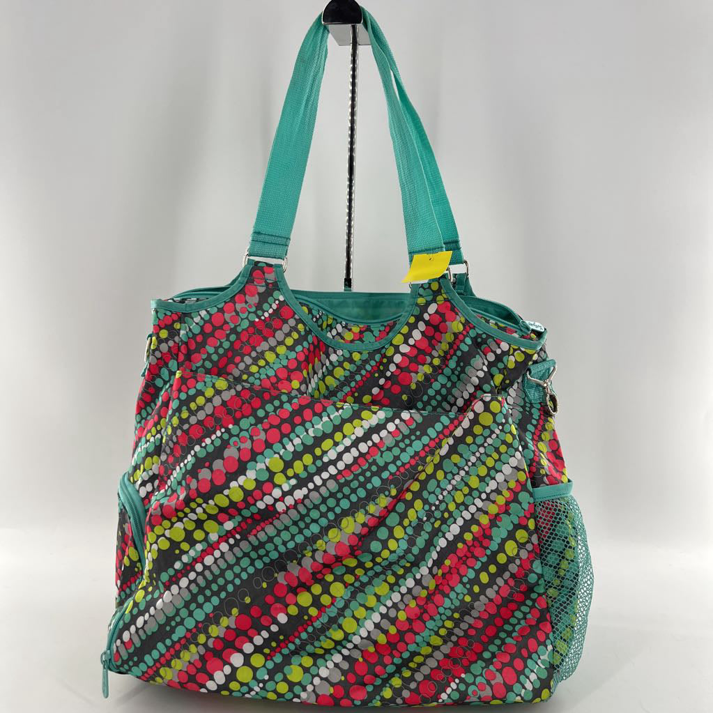 thirty-one nylon polka dot tote bag