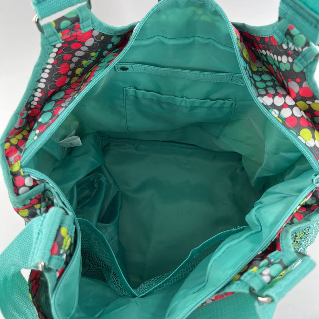 thirty-one nylon polka dot tote bag