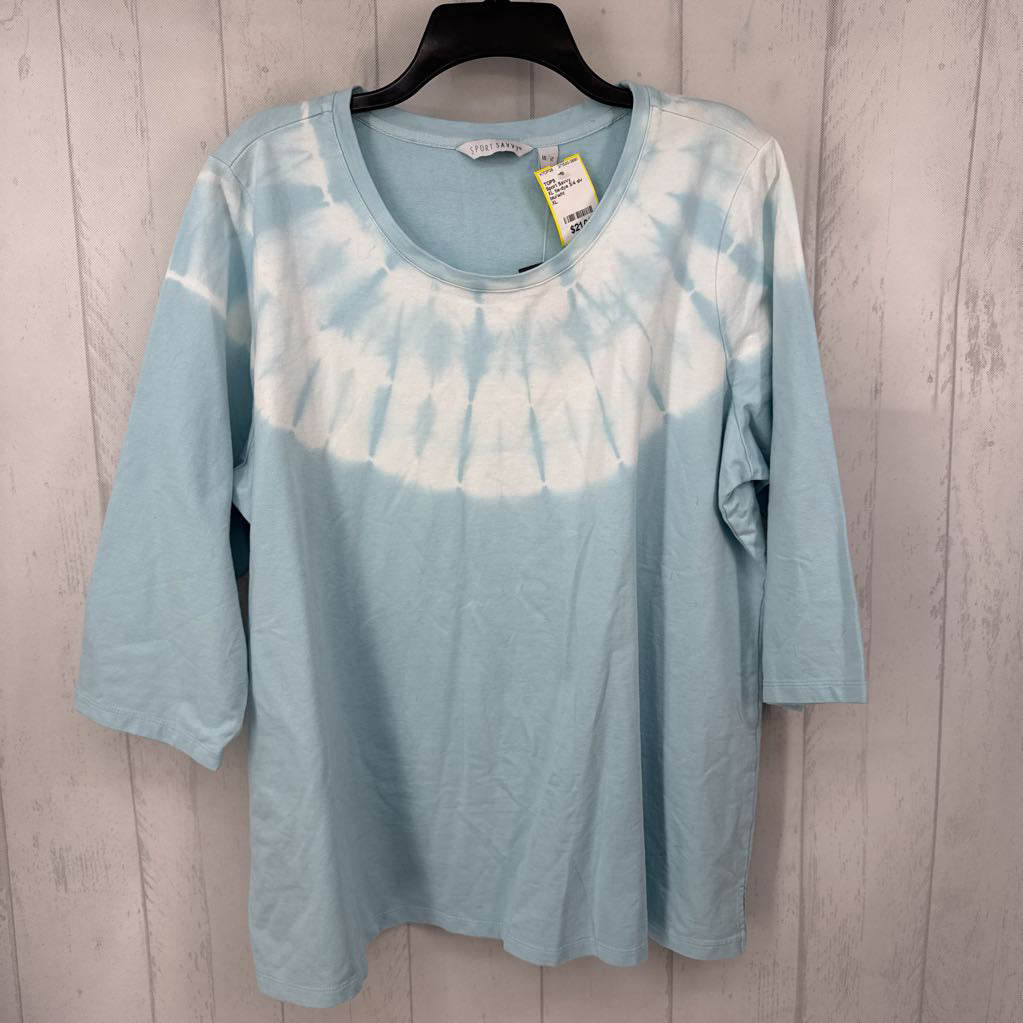 XL tie-dye 3/4 slv top